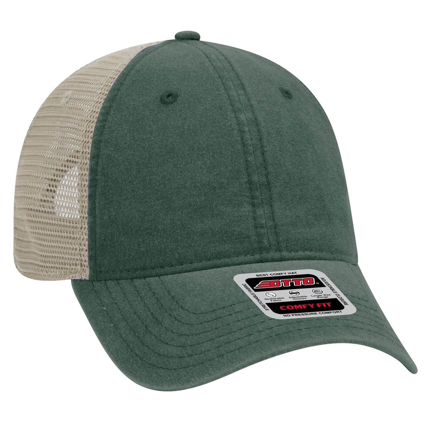 OTTO CAP "OTTO COMFY FIT" 6 Panel Low Profile Mesh Back Trucker Hat 121-1202