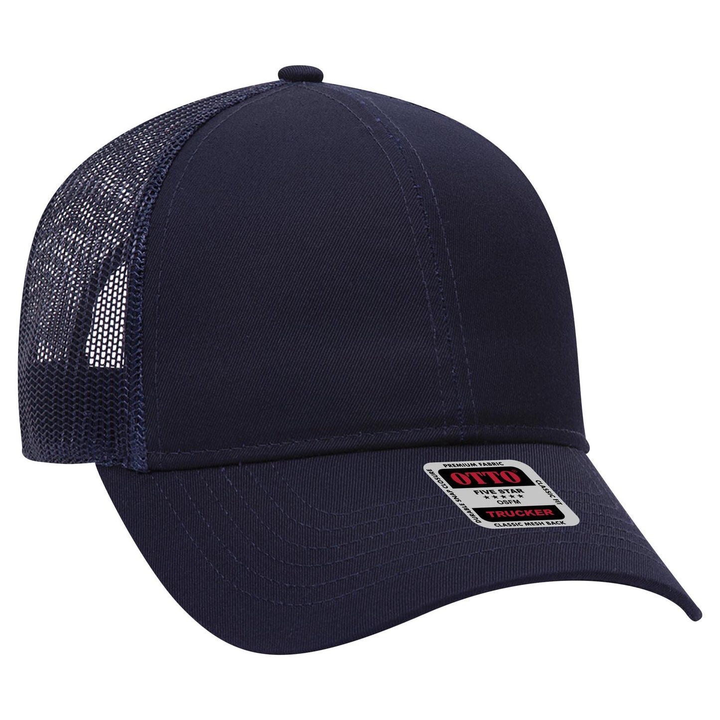 OTTO CAP 6 Panel Mid Profile Mesh Back Trucker Hat 30-287