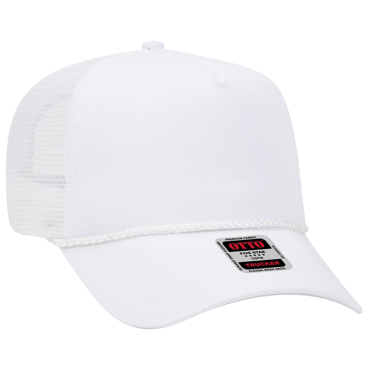 OTTO CAP 5 Panel Mid Profile Mesh Back Trucker Hat 39-071