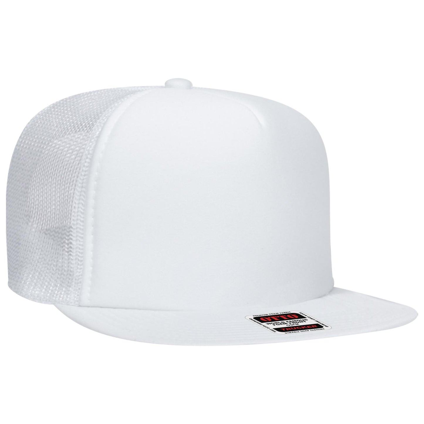 OTTO CAP "OTTO SNAP" 5 Panel High Crown Mesh Back Trucker Snapback Hat 132-1037