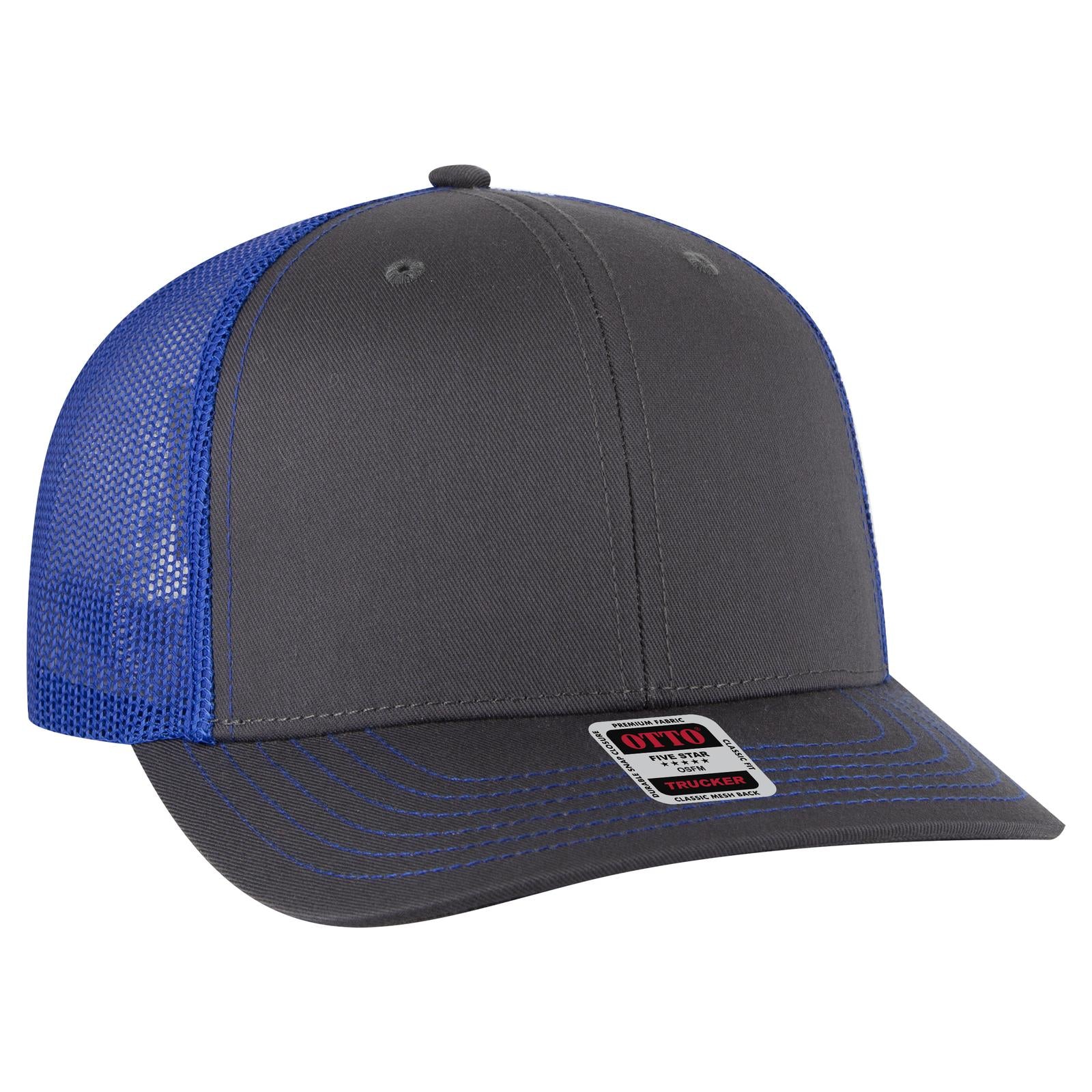 OTTO CAP 6 Panel Mid Profile Mesh Back Trucker Hat