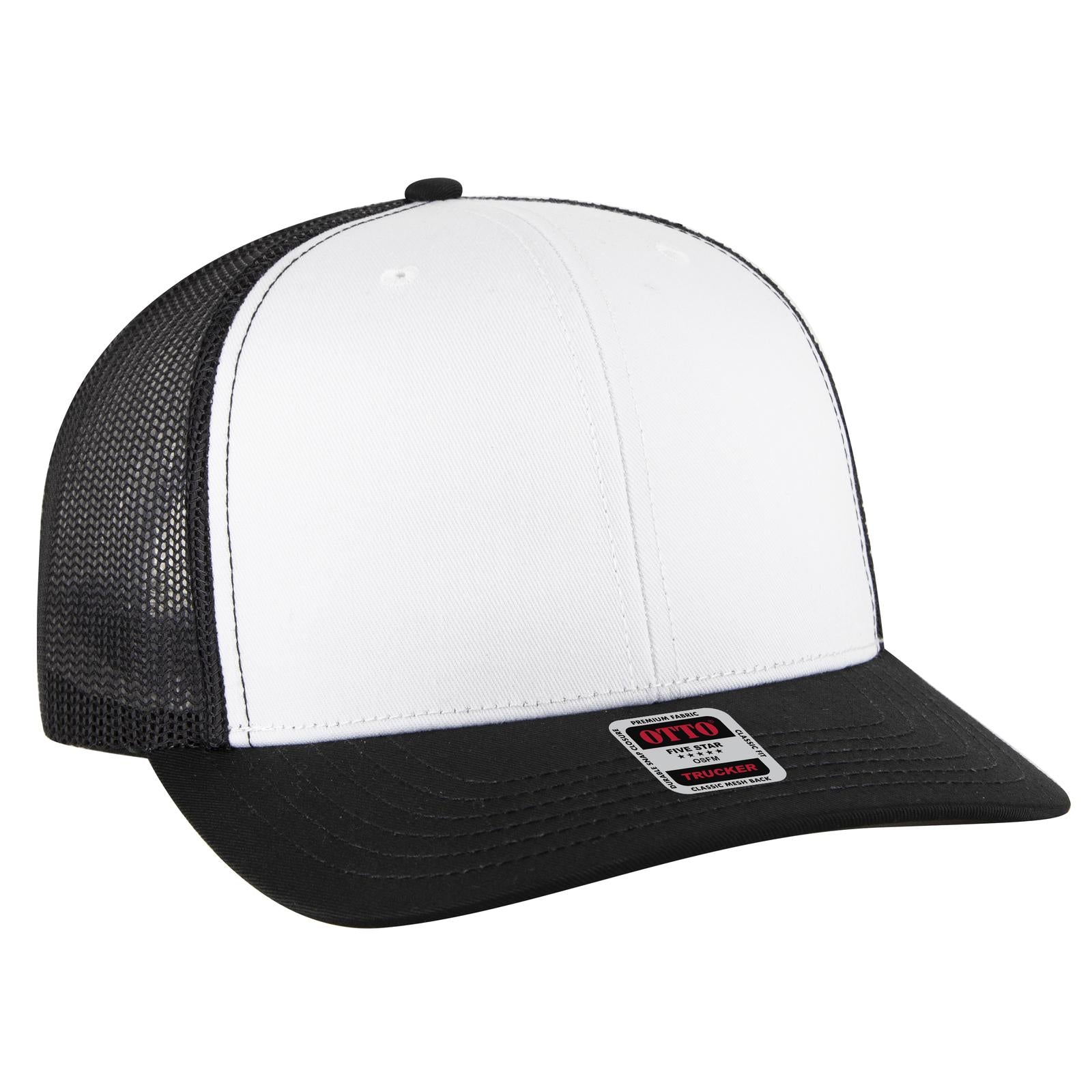 OTTO CAP 6 Panel Mid Profile Mesh Back Trucker Hat