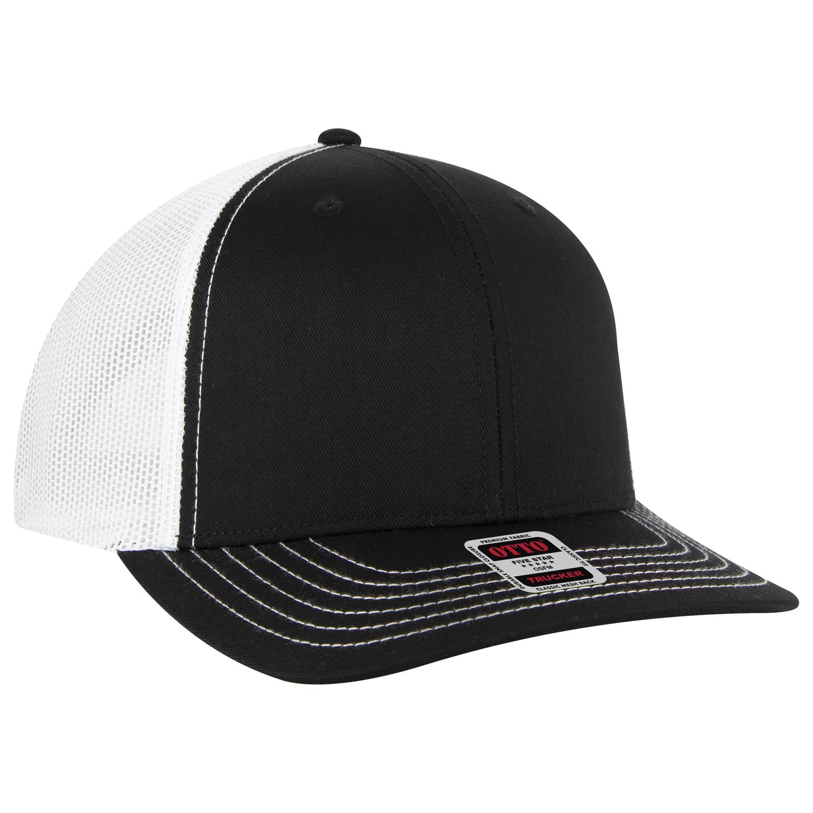 OTTO CAP 6 Panel Mid Profile Mesh Back Trucker Hat
