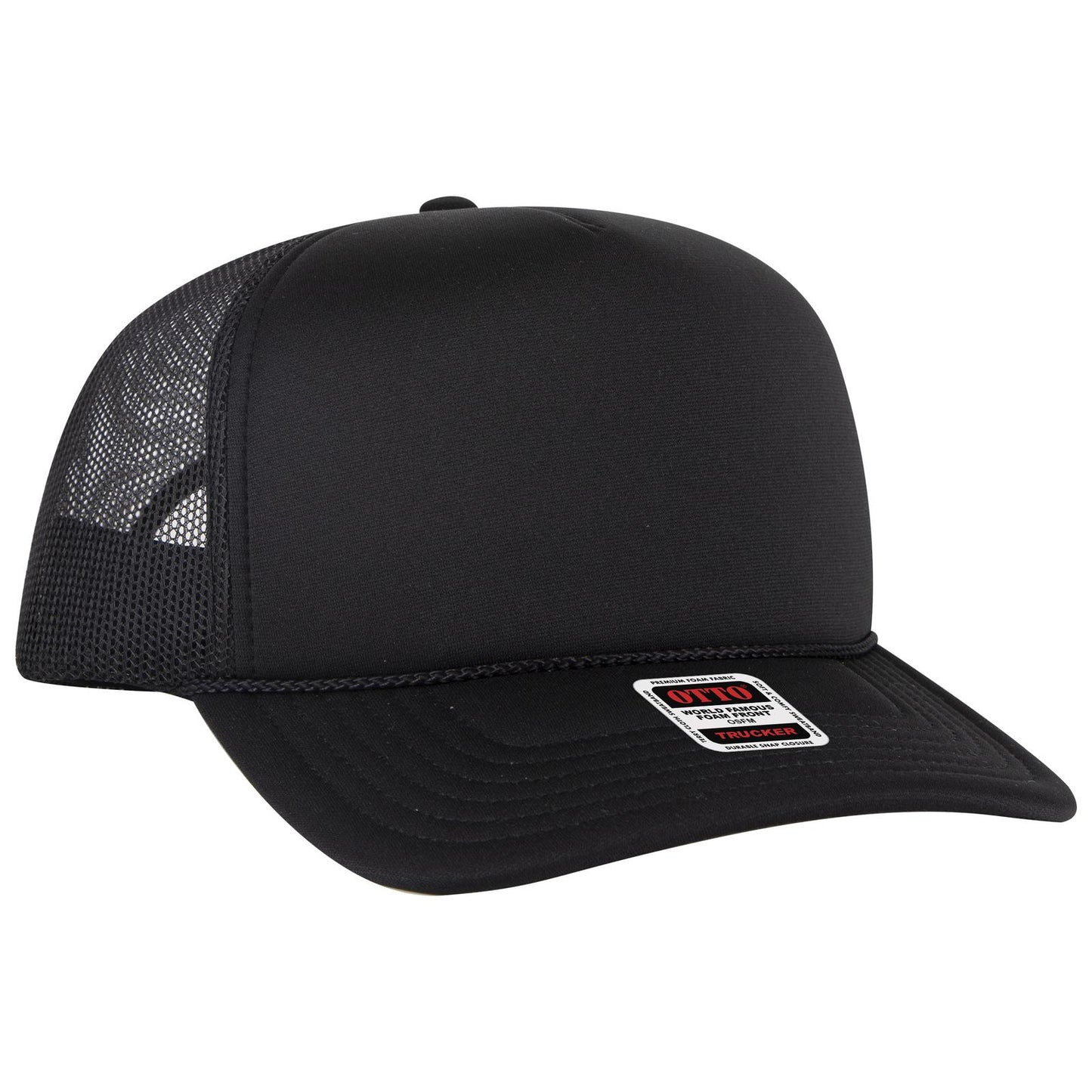OTTO CAP 5 Panel High Crown Mesh Back Trucker Hat 3932-1