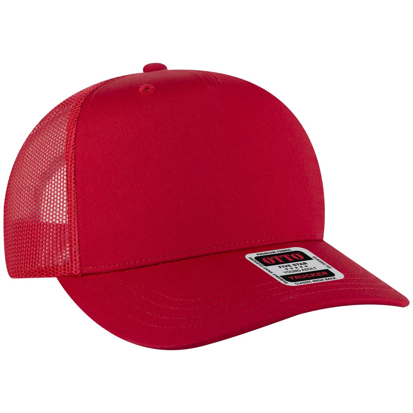 OTTO CAP 5 Panel Mid Profile Mesh Back Trucker Hat 32-285