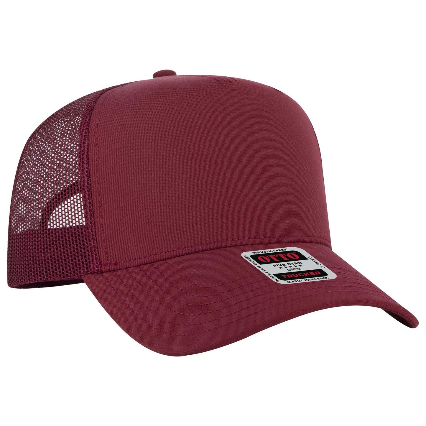 OTTO CAP 5 Panel Mid Profile Mesh Back Trucker Hat 32-285
