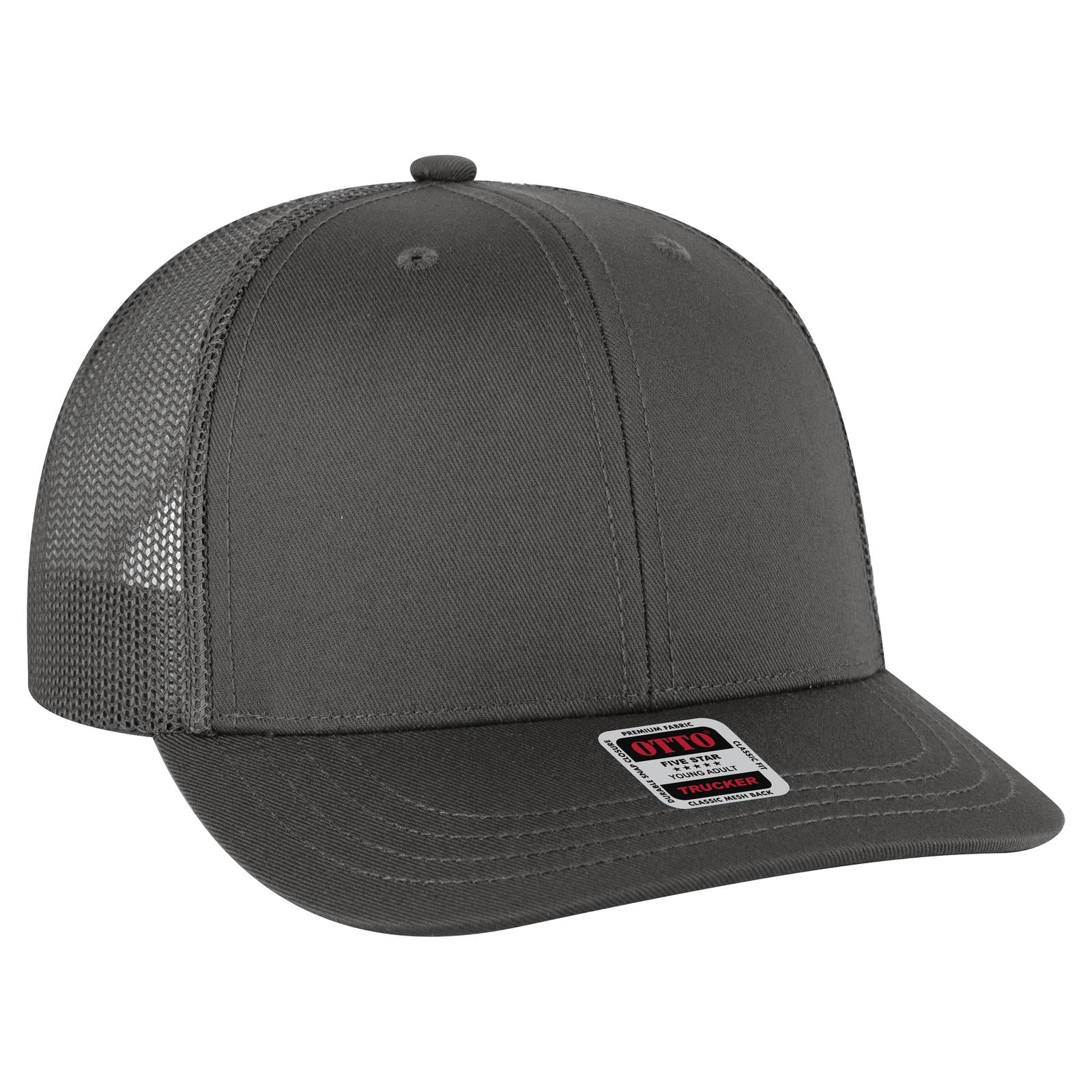 OTTO CAP 6 Panel Mid Profile Mesh Back Trucker Hat