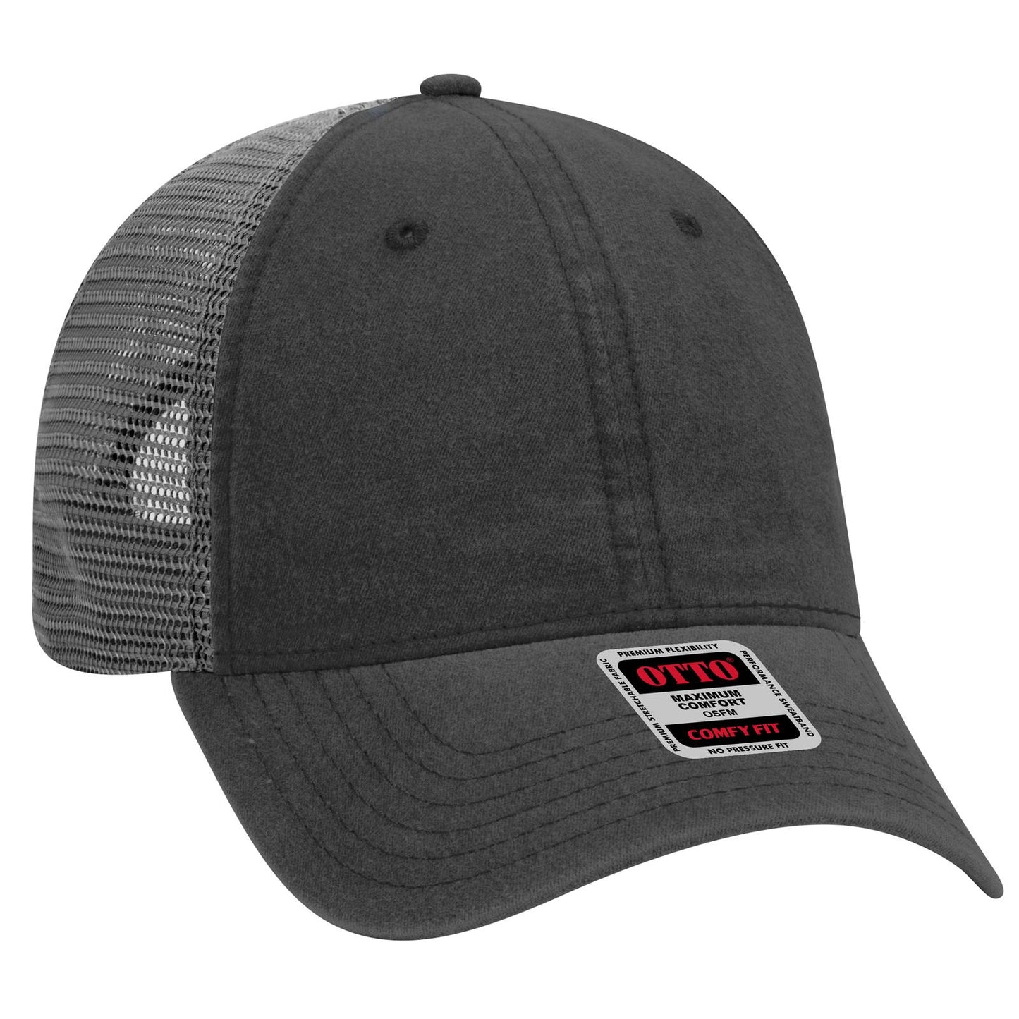 OTTO CAP "OTTO COMFY FIT" 6 Panel Low Profile Mesh Back Trucker Hat 121-1202