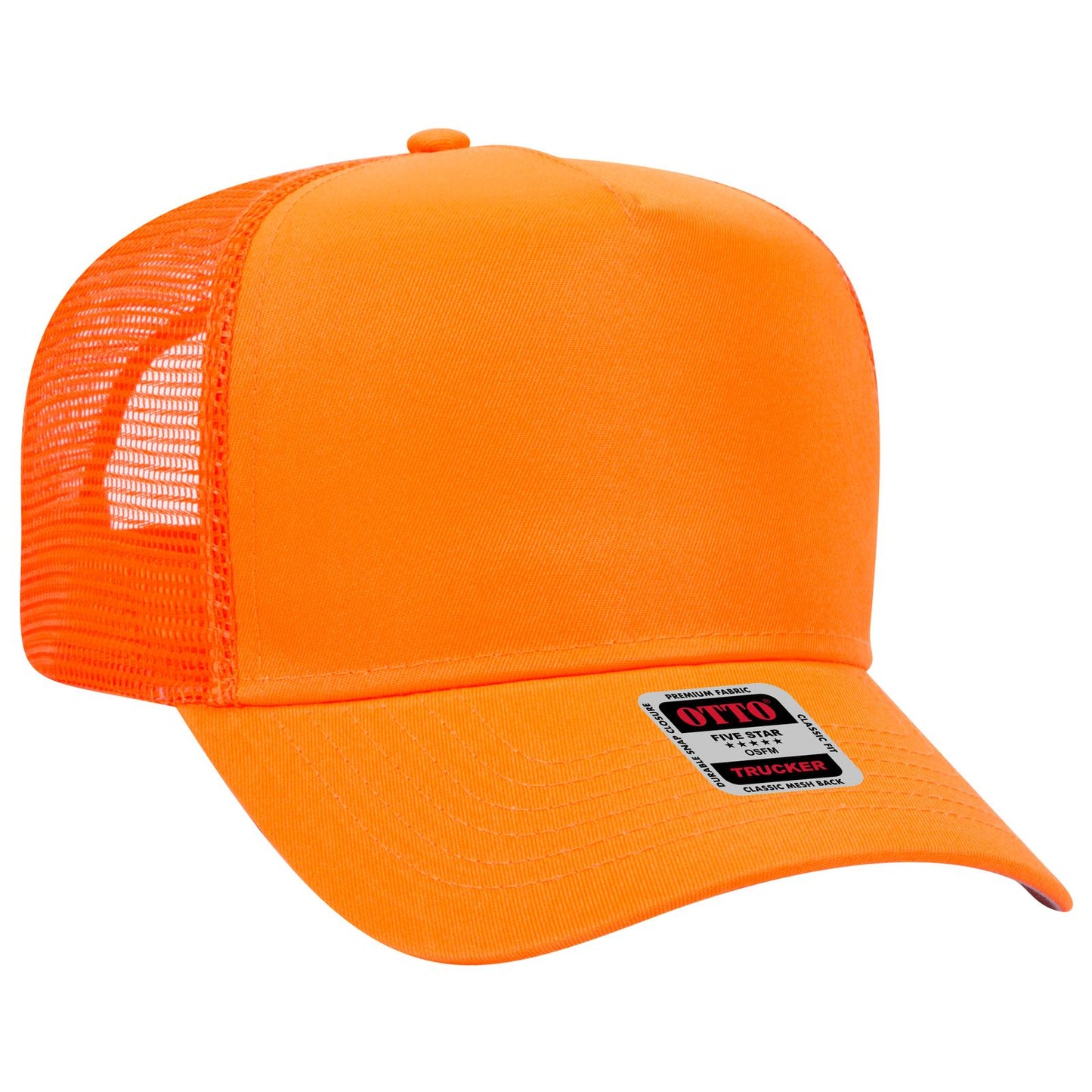 OTTO CAP 5 Panel Mid Profile Mesh Back Trucker Hat 32-285