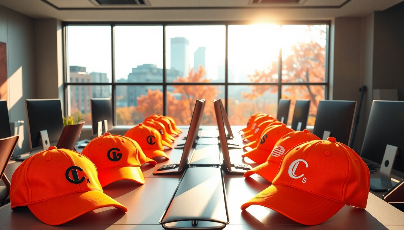 Branded for Fall: Custom Orange Tech Hats