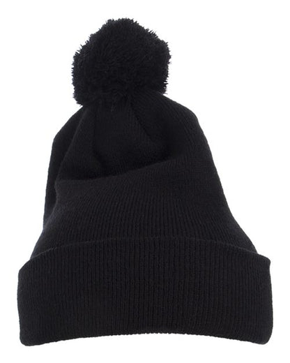 Pom-Pom Cuffed Knit Beanie 1501P