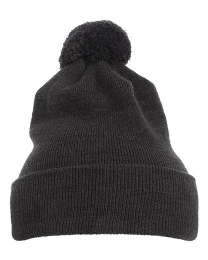 Pom-Pom Cuffed Knit Beanie 1501P