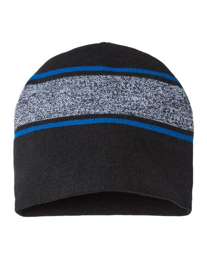 USA-Made Variegated Striped Beanie RKV9