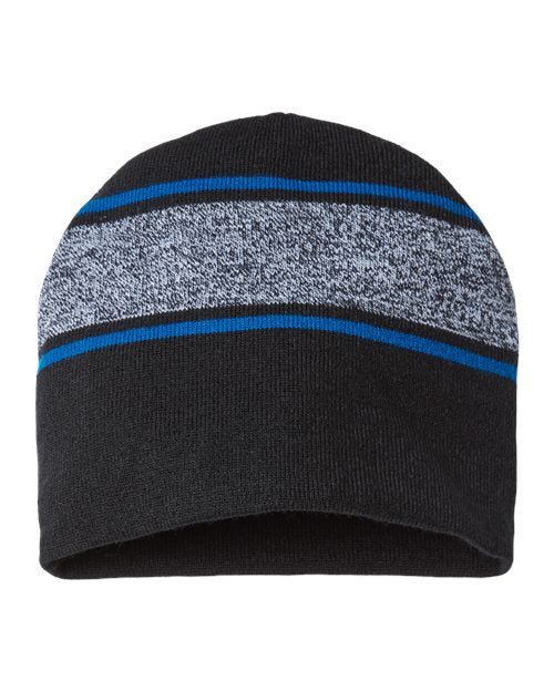 USA-Made Variegated Striped Beanie RKV9