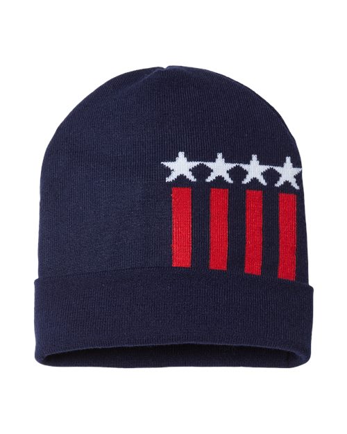 USA-Made Patriotic Cuffed Beanie RK12