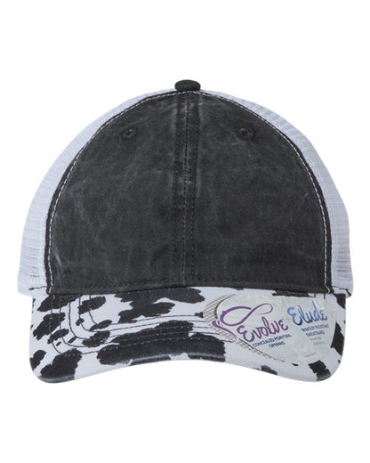 Women's Printed Bill with Mesh Back Cap JANET