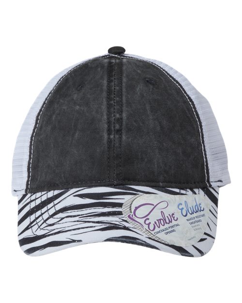 Women's Printed Visor with Mesh Back Cap