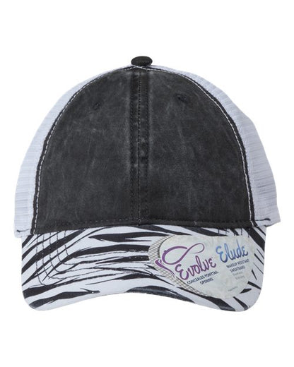 Women's Printed Bill with Mesh Back Cap JANET