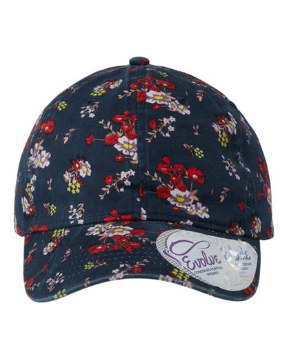 Women's Garment-Washed Fashion Print Cap HATTIE