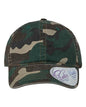 Women's Garment-Washed Fashion Print Cap HATTIE