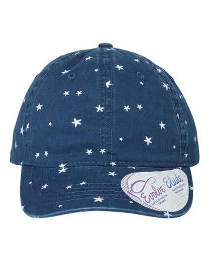 Women's Garment-Washed Fashion Print Cap HATTIE