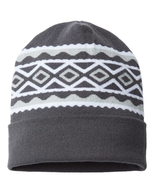 USA- Made Diamond Cuffed Beanie RKD12