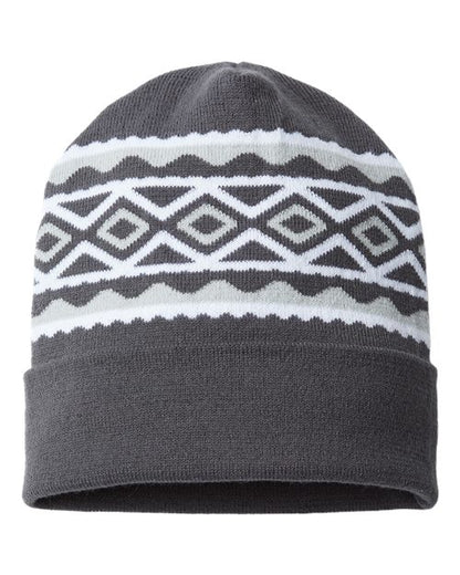 USA- Made Diamond Cuffed Beanie RKD12