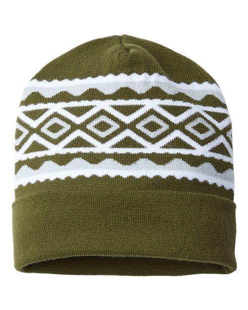 USA- Made Diamond Cuffed Beanie RKD12