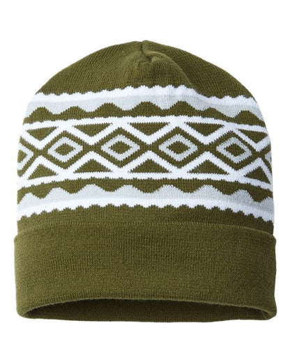 USA- Made Diamond Cuffed Beanie RKD12