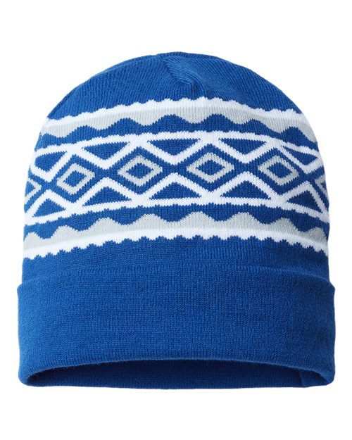 USA- Made Diamond Cuffed Beanie RKD12