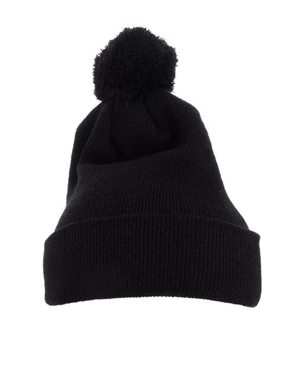 Pom-Pom Cuffed Knit Beanie 1501P