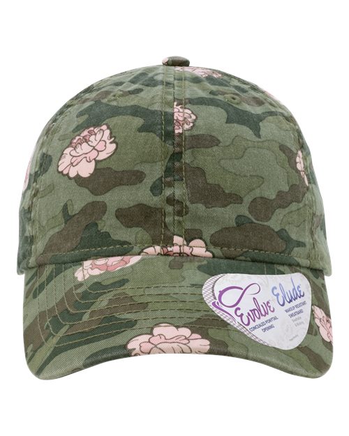 Women's Garment-Washed Fashion Print Cap HATTIE