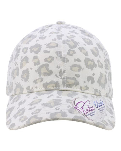 Women's Garment-Washed Fashion Print Cap HATTIE