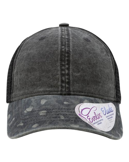 Women's Printed Visor with Mesh Back Cap