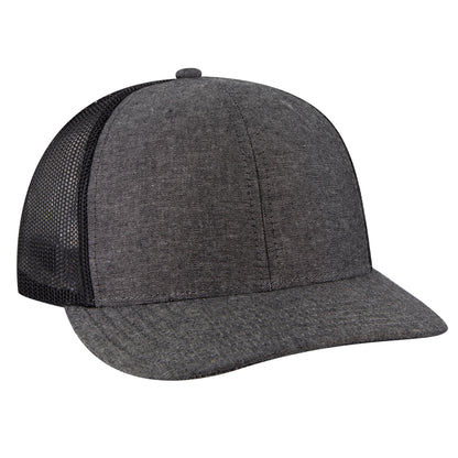 OTTO CAP 6 Panel Mid Profile Mesh Back Trucker Hat 112-1