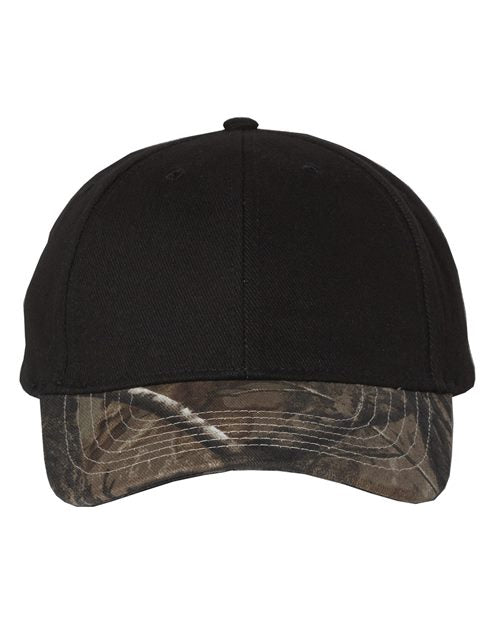 Solid Crown with Camo Bill Cap LC25