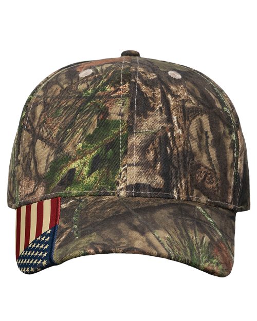 Camo Woven USA Flag Cap LC350