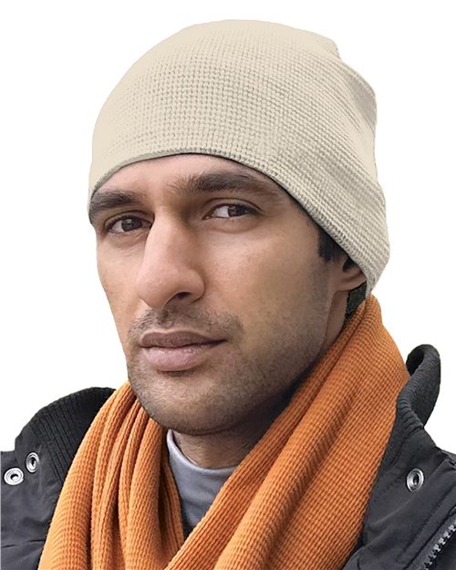 USA Made 8" Cotton Thermal Beanie
