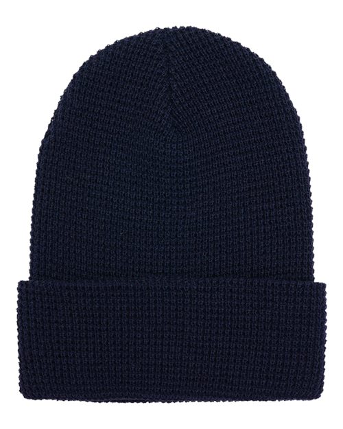 Waffle Cuffed Knit Beanie 2501K