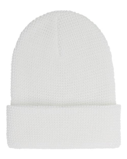 Waffle Cuffed Knit Beanie 2501K