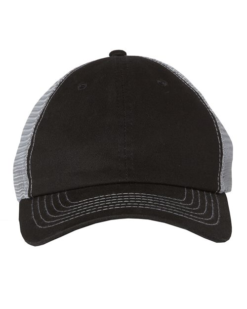 Contrast-Stitch Mesh-Back Cap 3100