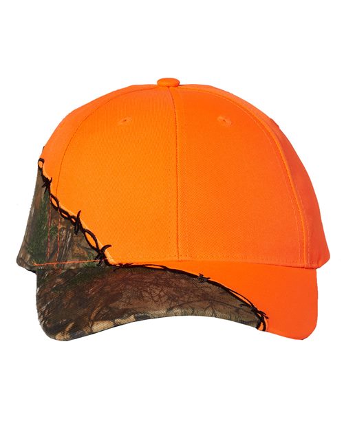 Licensed Camo with Barbed Wire Embroidery Cap LC4BW