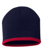 8" Bottom-Striped Beanie SP09