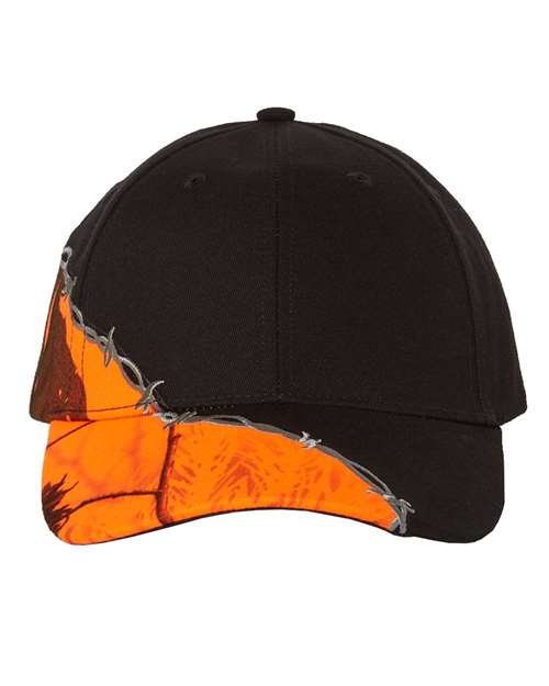 Licensed Camo with Barbed Wire Embroidery Cap LC4BW