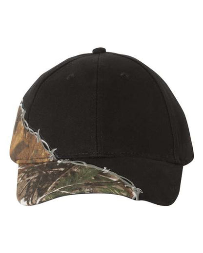 Licensed Camo with Barbed Wire Embroidery Cap LC4BW