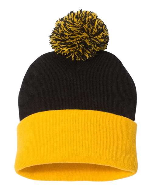 12" Pom-Pom Cuffed Beanie SP15