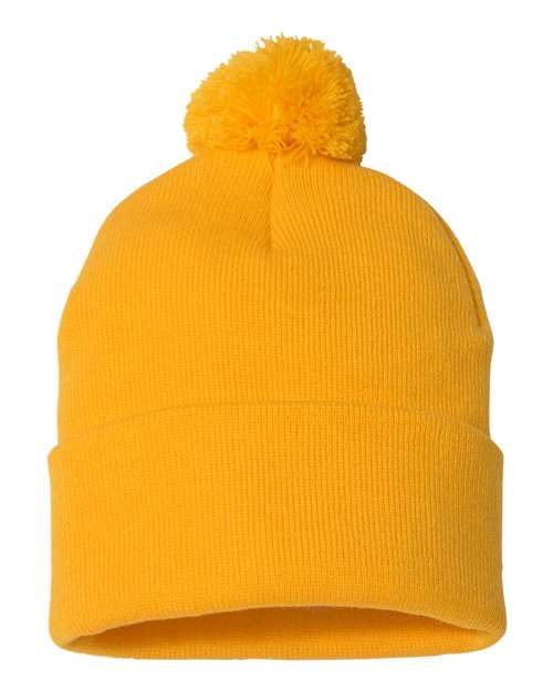 12" Pom-Pom Cuffed Beanie SP15
