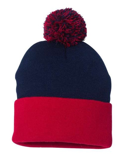 12" Pom-Pom Cuffed Beanie SP15