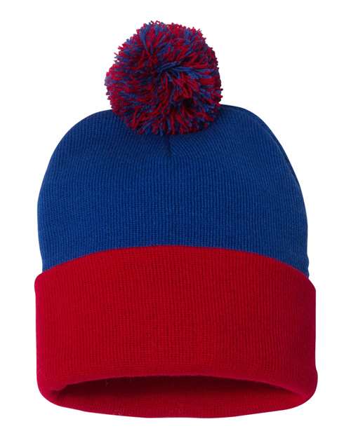 12" Pom-Pom Cuffed Beanie SP15