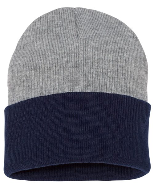 12" Color Blocked Cuffed Beanie SP12T